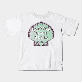 Grayton Beach Florida 30A Vintage Shell 30 A Kids T-Shirt